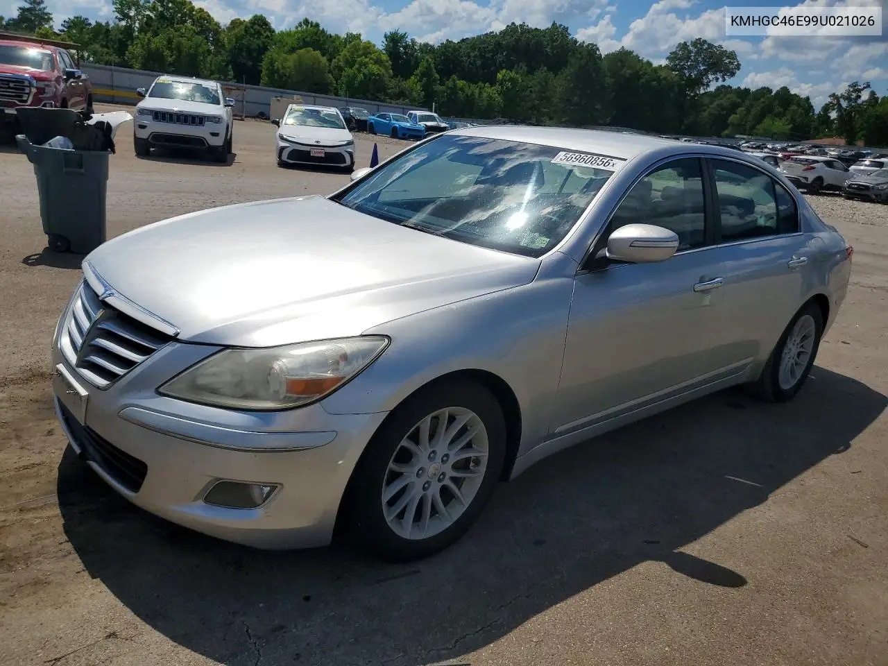 2009 Hyundai Genesis 3.8L V6 VIN: KMHGC46E99U021026 Lot: 56960856