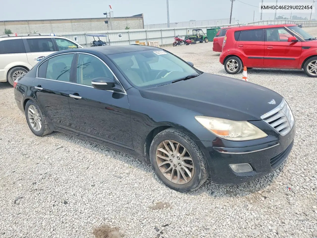 2009 Hyundai Genesis 3.8L VIN: KMHGC46E29U022454 Lot: 60210736