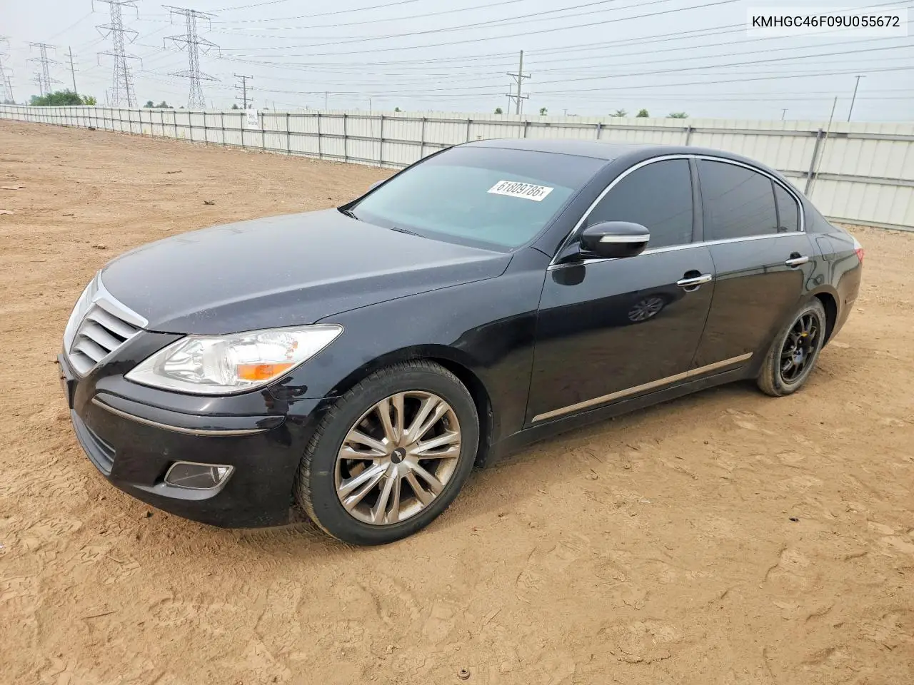 2009 Hyundai Genesis 4.6L VIN: KMHGC46F09U055672 Lot: 61809786