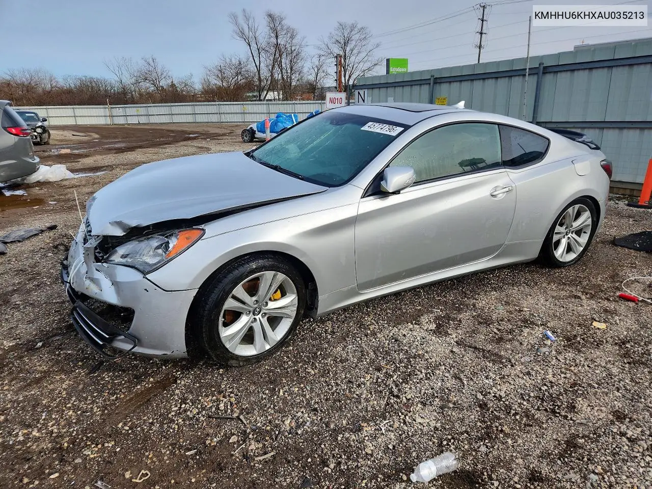 2010 Hyundai Genesis Coupe 3.8L VIN: KMHHU6KHXAU035213 Lot: 45774796