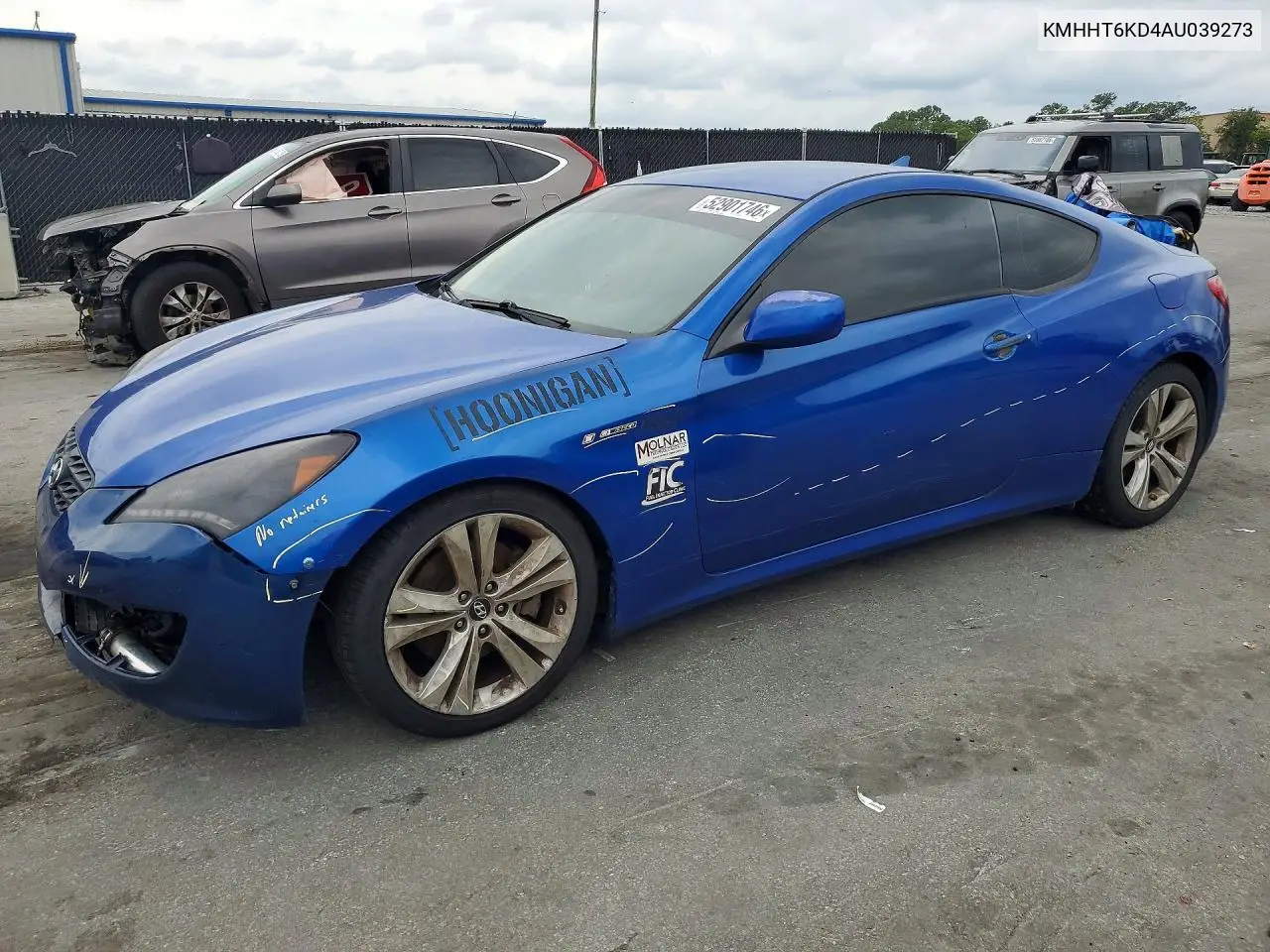 2010 Hyundai Genesis Coupe 2.0T VIN: KMHHT6KD4AU039273 Lot: 52901746