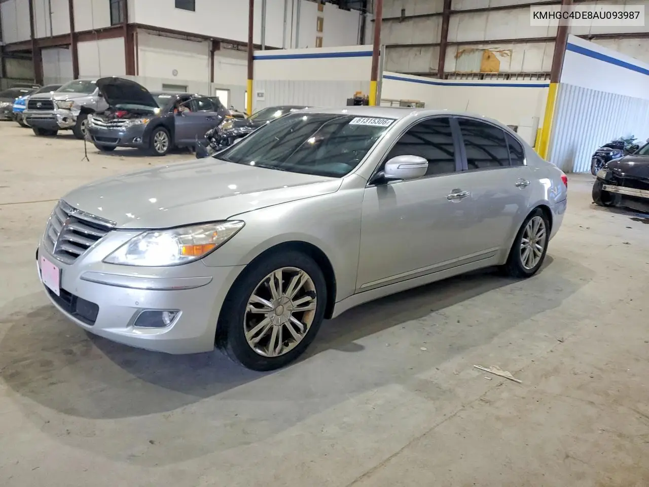 2010 Hyundai Genesis 3.8L VIN: KMHGC4DE8AU093987 Lot: 61315306