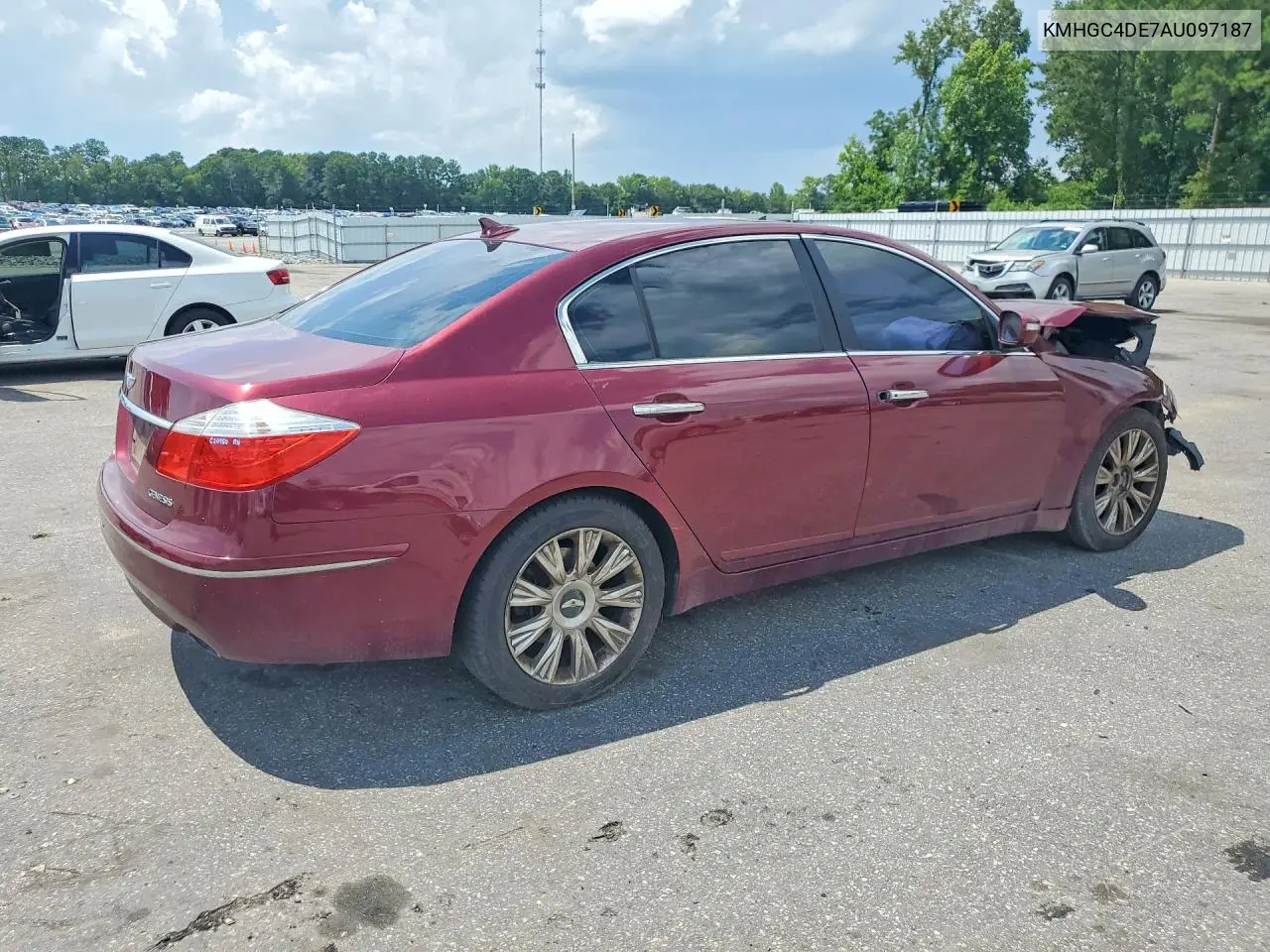 2010 Hyundai Genesis 3.8L VIN: KMHGC4DE7AU097187 Lot: 61946276