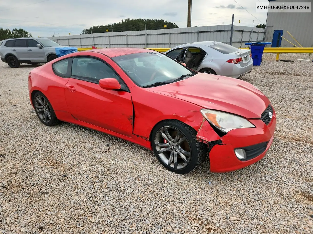2011 Hyundai Genesis Coupe 3.8L VIN: KMHHU6KHXBU047248 Lot: 49829446