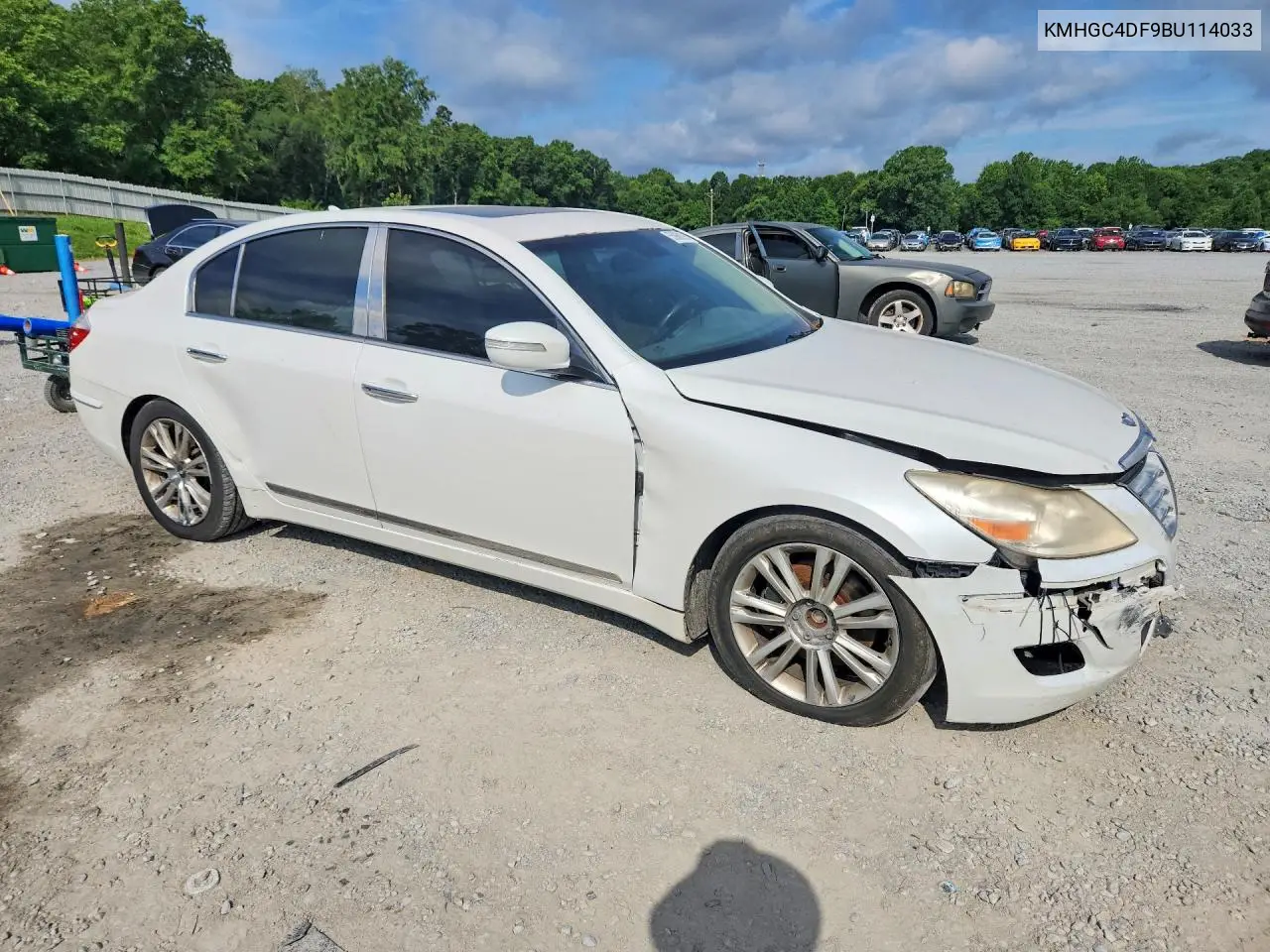2011 Hyundai Genesis 4.6L VIN: KMHGC4DF9BU114033 Lot: 55968296