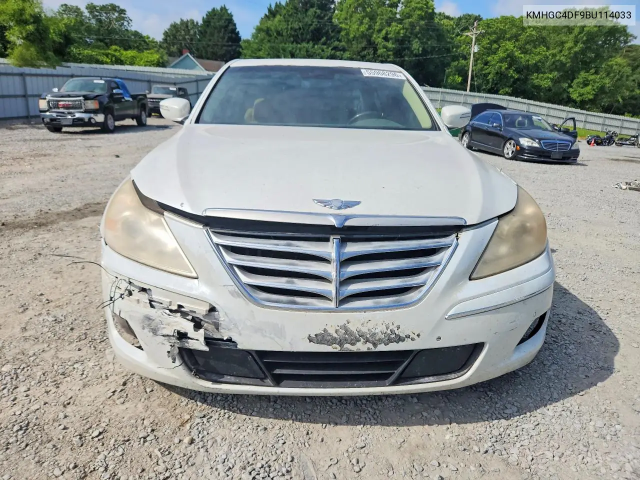 2011 Hyundai Genesis 4.6L VIN: KMHGC4DF9BU114033 Lot: 55968296