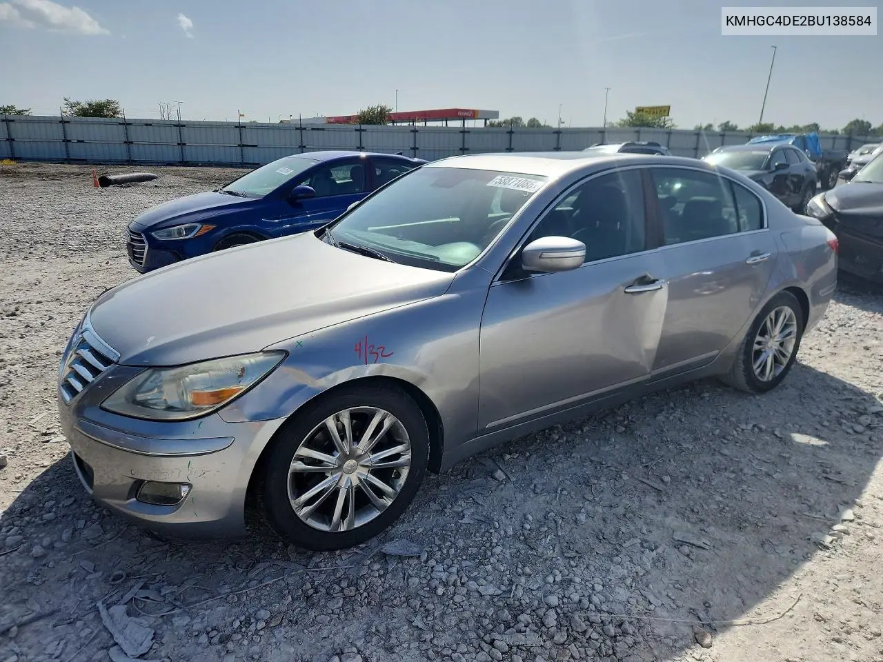 2011 Hyundai Genesis 3.8L VIN: KMHGC4DE2BU138584 Lot: 58871086