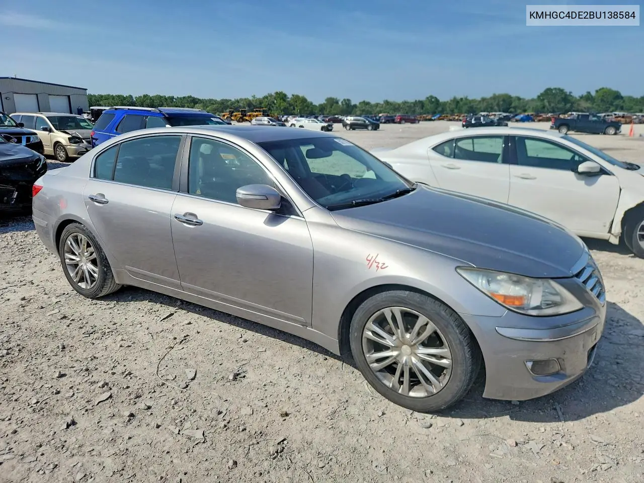 2011 Hyundai Genesis 3.8L VIN: KMHGC4DE2BU138584 Lot: 58871086