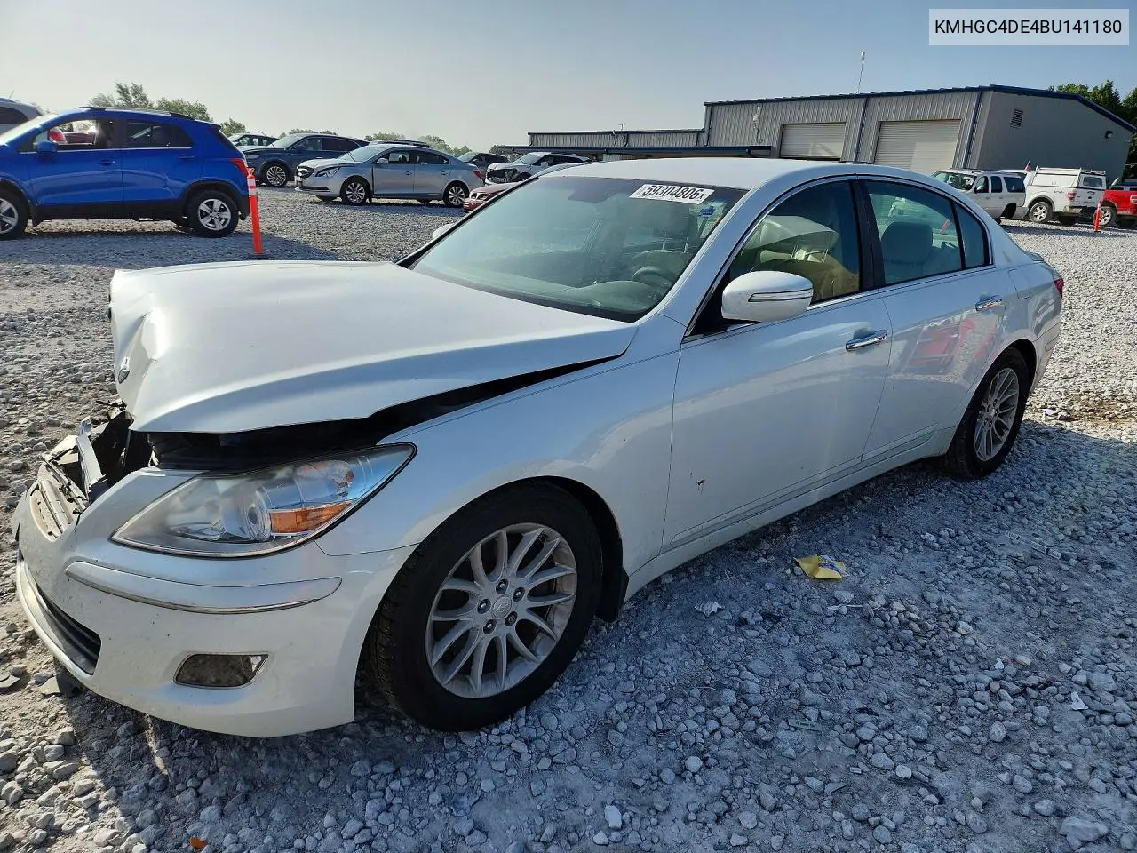 2011 Hyundai Genesis 3.8L VIN: KMHGC4DE4BU141180 Lot: 59304806