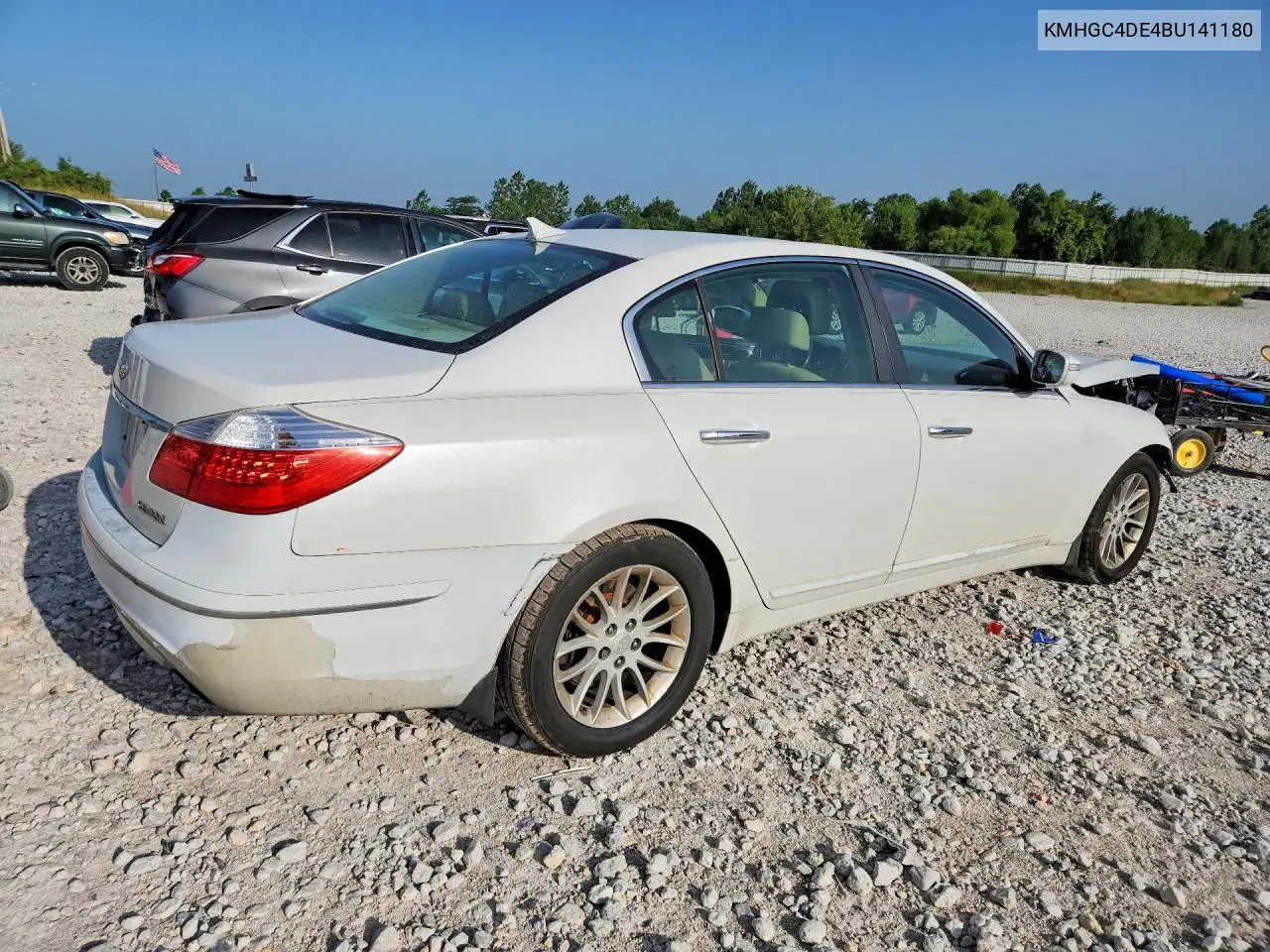 2011 Hyundai Genesis 3.8L VIN: KMHGC4DE4BU141180 Lot: 59304806