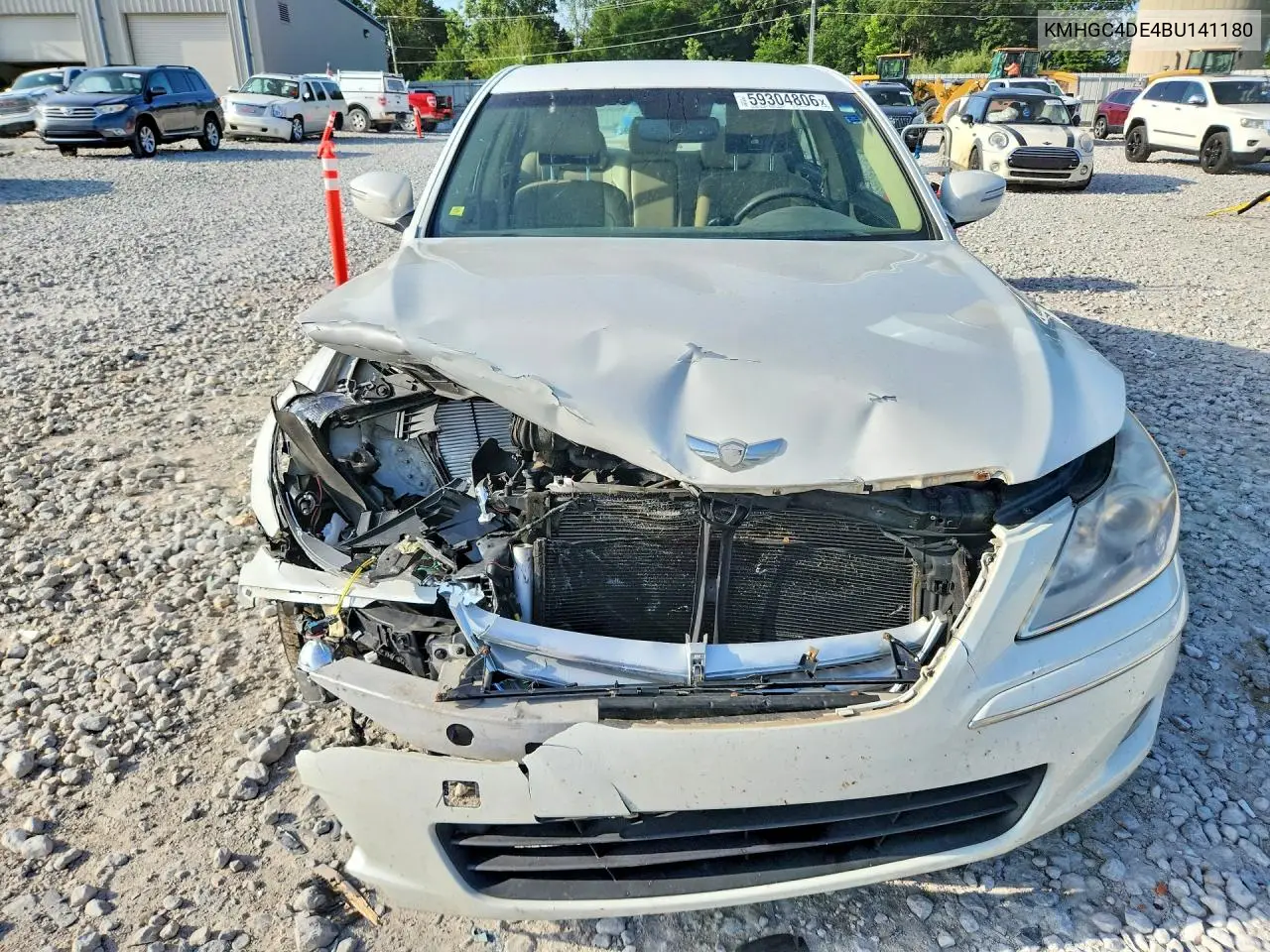 2011 Hyundai Genesis 3.8L VIN: KMHGC4DE4BU141180 Lot: 59304806