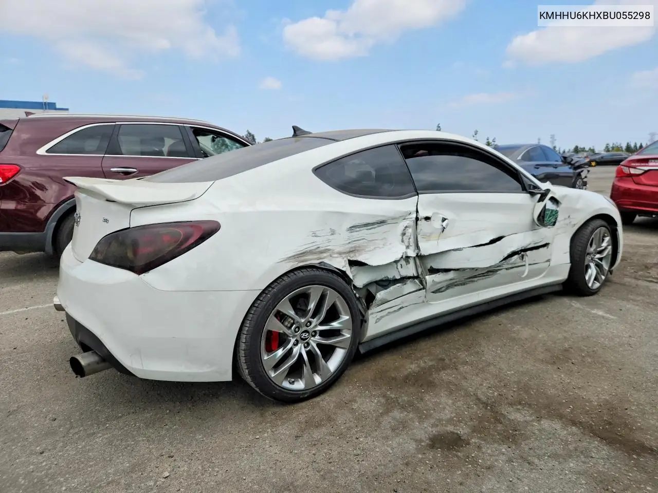 2011 Hyundai Genesis Coupe 3.8L VIN: KMHHU6KHXBU055298 Lot: 59326006