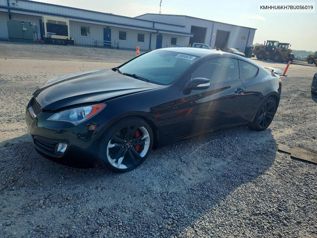 2011 Hyundai Genesis Coupe 3.8L VIN: KMHHU6KH7BU056019 Lot: 59950676