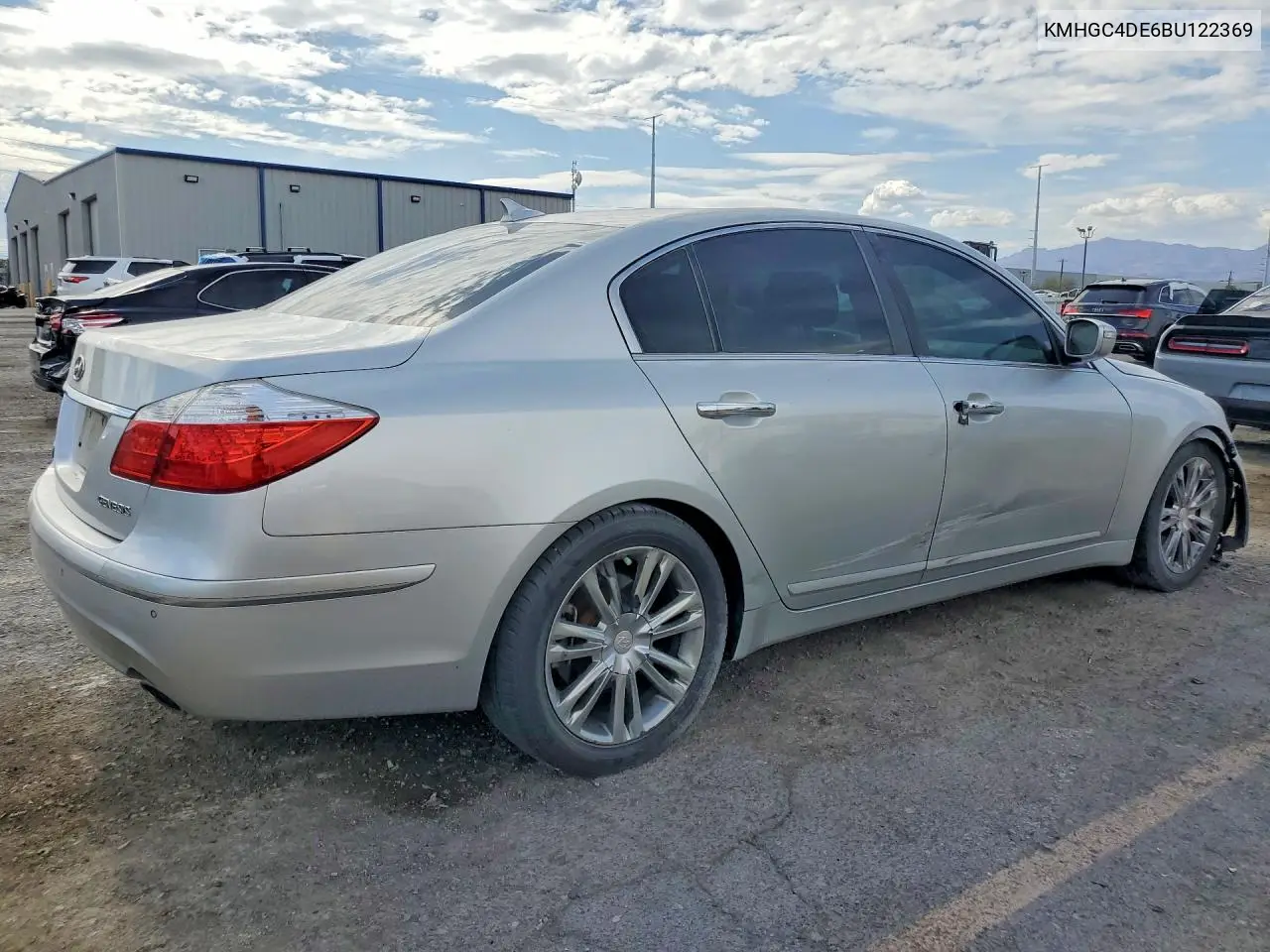 2011 Hyundai Genesis 3.8L VIN: KMHGC4DE6BU122369 Lot: 60617166