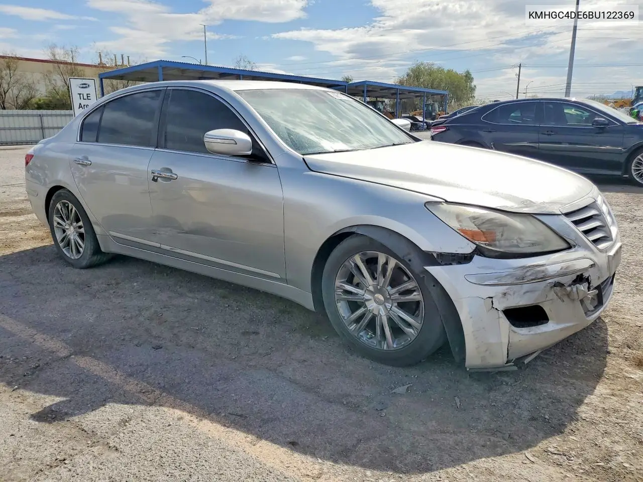 2011 Hyundai Genesis 3.8L VIN: KMHGC4DE6BU122369 Lot: 60617166