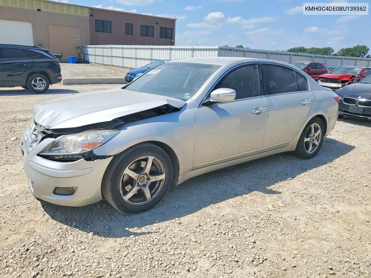 2011 Hyundai Genesis 3.8L VIN: KMHGC4DE0BU139362 Lot: 61088846