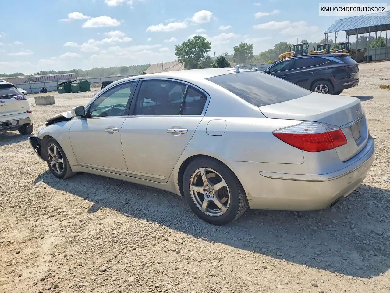 2011 Hyundai Genesis 3.8L VIN: KMHGC4DE0BU139362 Lot: 61088846