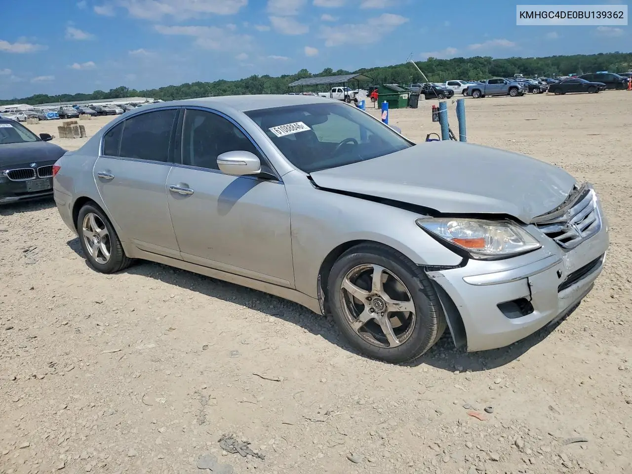 2011 Hyundai Genesis 3.8L VIN: KMHGC4DE0BU139362 Lot: 61088846