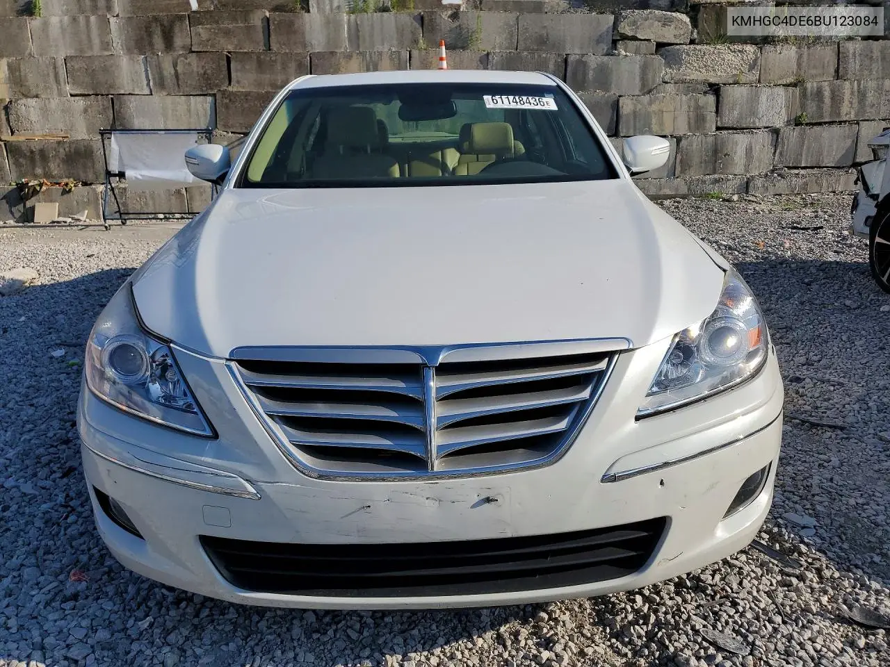 2011 Hyundai Genesis 3.8L VIN: KMHGC4DE6BU123084 Lot: 61148436