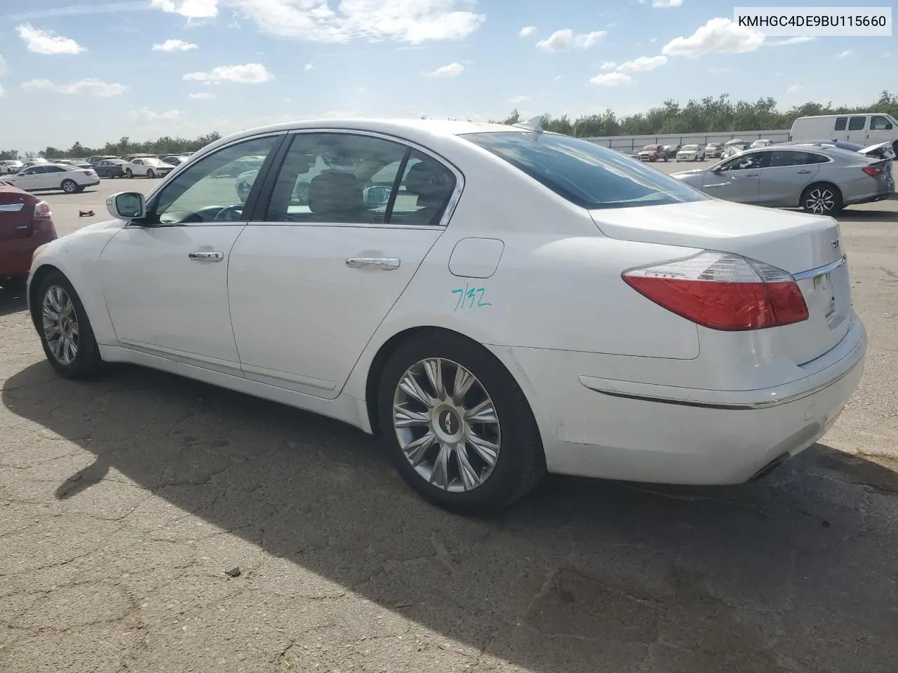 KMHGC4DE9BU115660 2011 Hyundai Genesis 3.8L