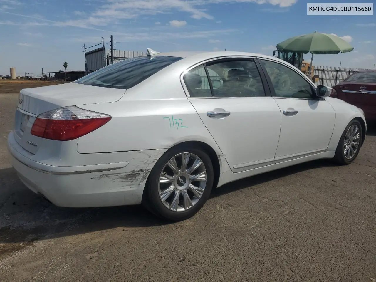 KMHGC4DE9BU115660 2011 Hyundai Genesis 3.8L