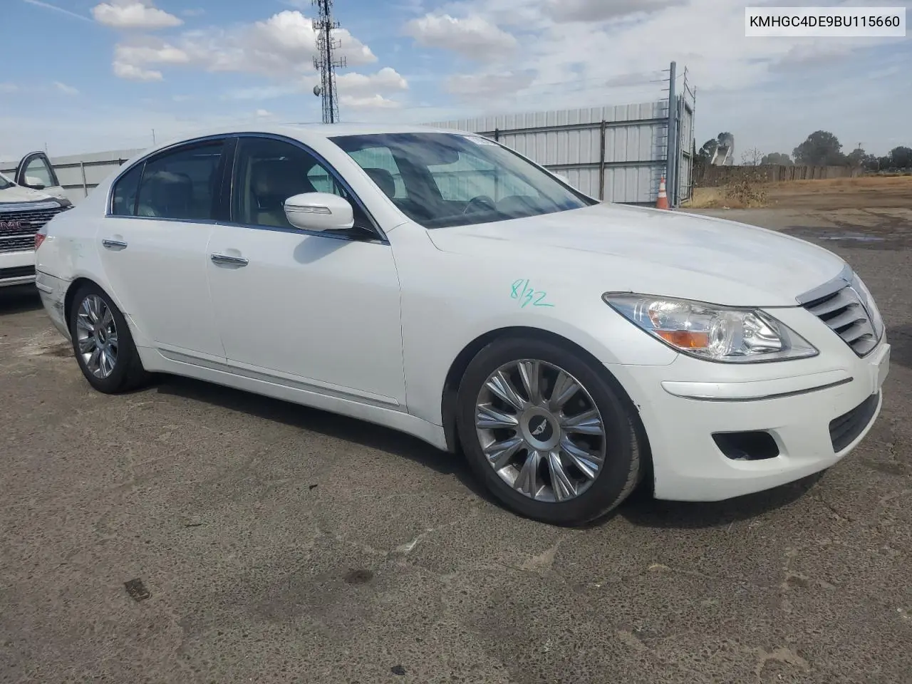 KMHGC4DE9BU115660 2011 Hyundai Genesis 3.8L