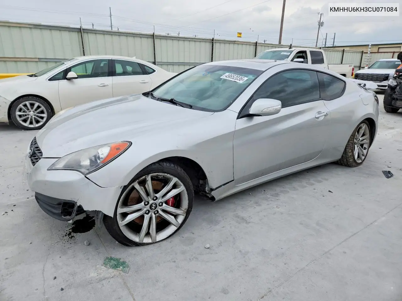 2012 Hyundai Genesis Coupe 3.8L VIN: KMHHU6KH3CU071084 Lot: 49652036