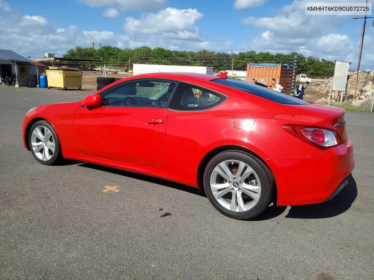 2012 Hyundai Genesis Coupe 2.0T VIN: KMHHT6KD9CU072725 Lot: 52241516