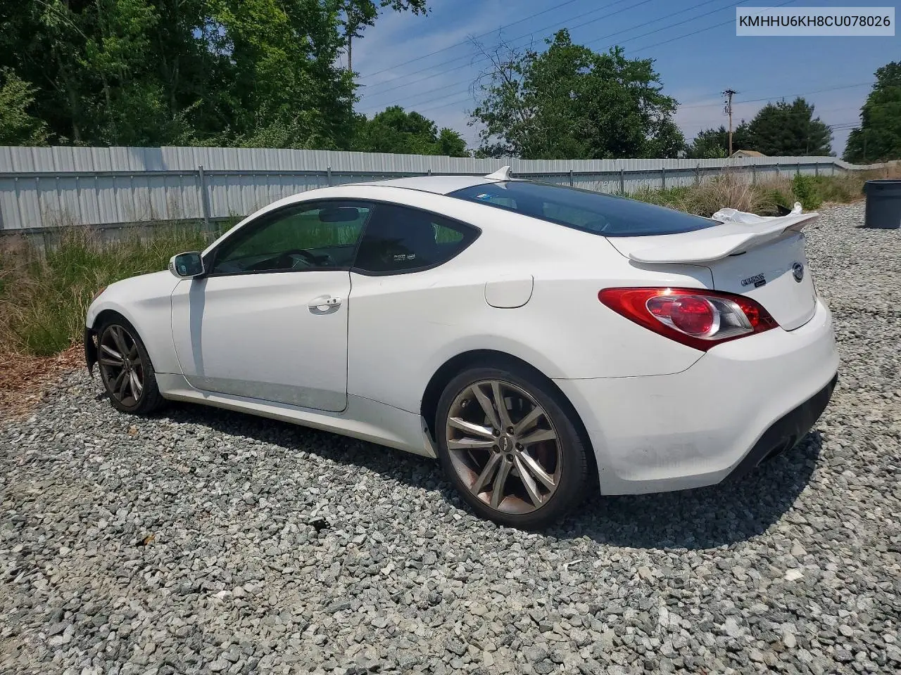 2012 Hyundai Genesis Coupe 3.8L VIN: KMHHU6KH8CU078029 Lot: 54506576