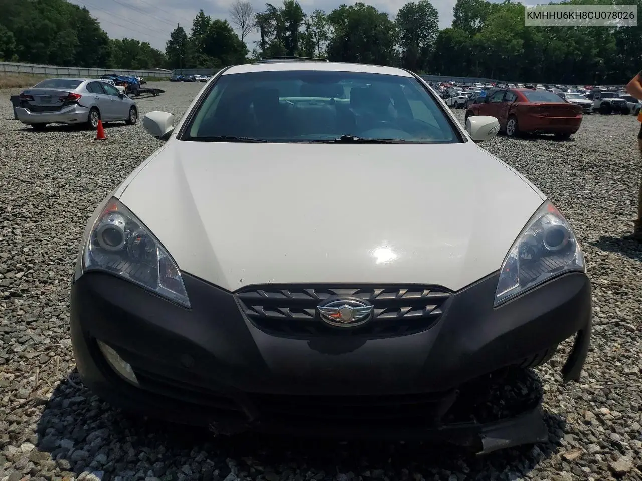 2012 Hyundai Genesis Coupe 3.8L VIN: KMHHU6KH8CU078029 Lot: 54506576