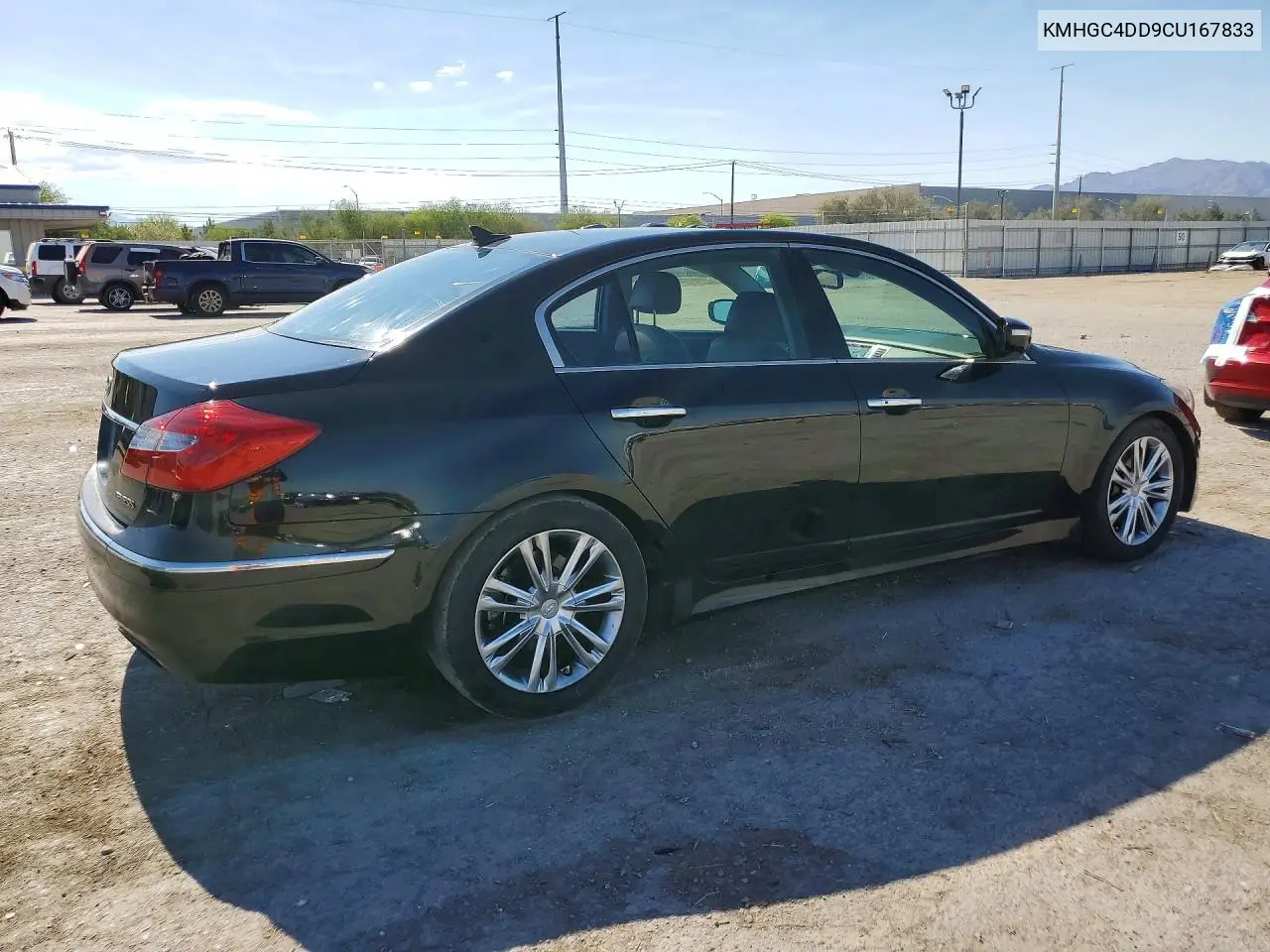 2012 Hyundai Genesis 3.8L VIN: KMHGC4DD9CU167833 Lot: 55964786