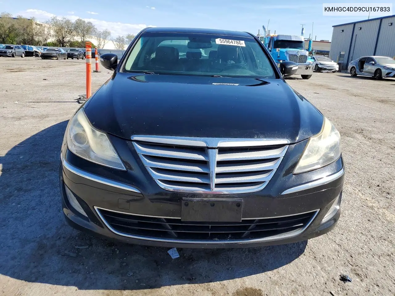2012 Hyundai Genesis 3.8L VIN: KMHGC4DD9CU167833 Lot: 55964786
