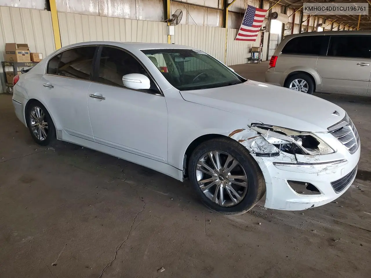 2012 Hyundai Genesis 3.8L VIN: KMHGC4DD1CU196761 Lot: 56369076