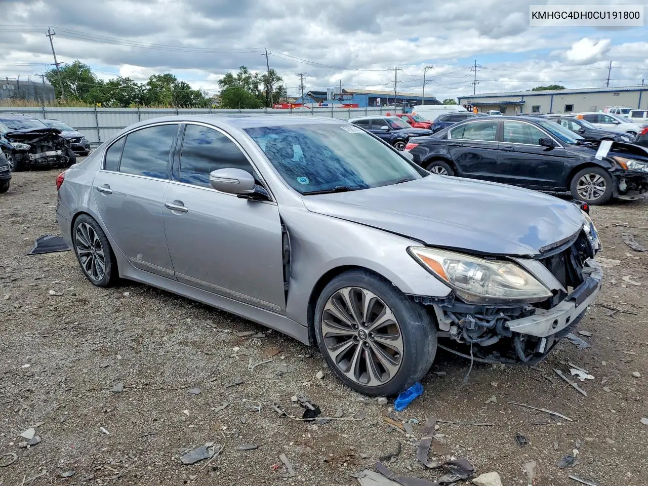 2012 Hyundai Genesis VIN: KMHGC4DH0CU191800 Lot: 57691786