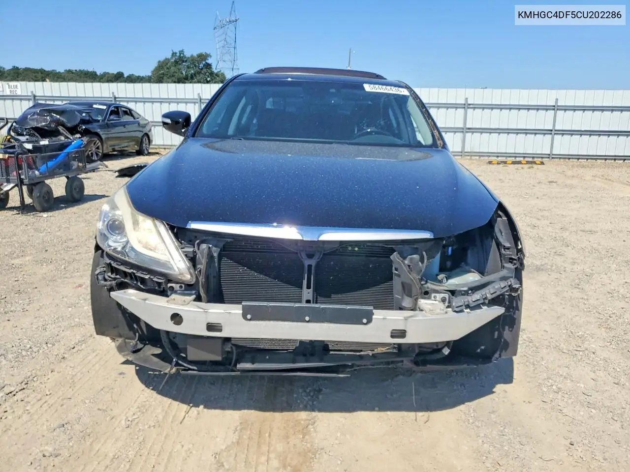 2012 Hyundai Genesis 4.6L VIN: KMHGC4DF5CU202286 Lot: 58466436