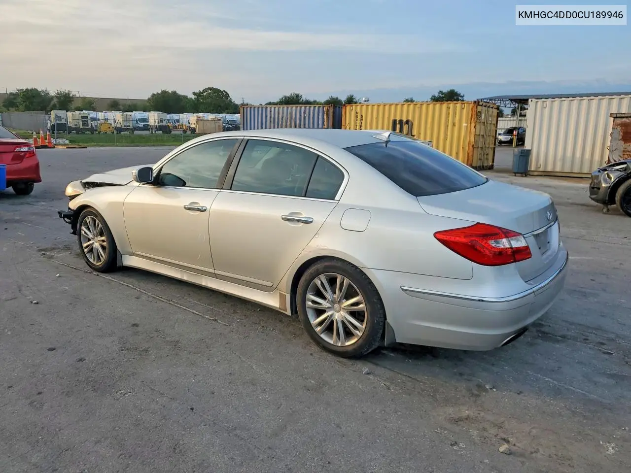 2012 Hyundai Genesis 3.8L VIN: KMHGC4DD0CU189946 Lot: 58731806