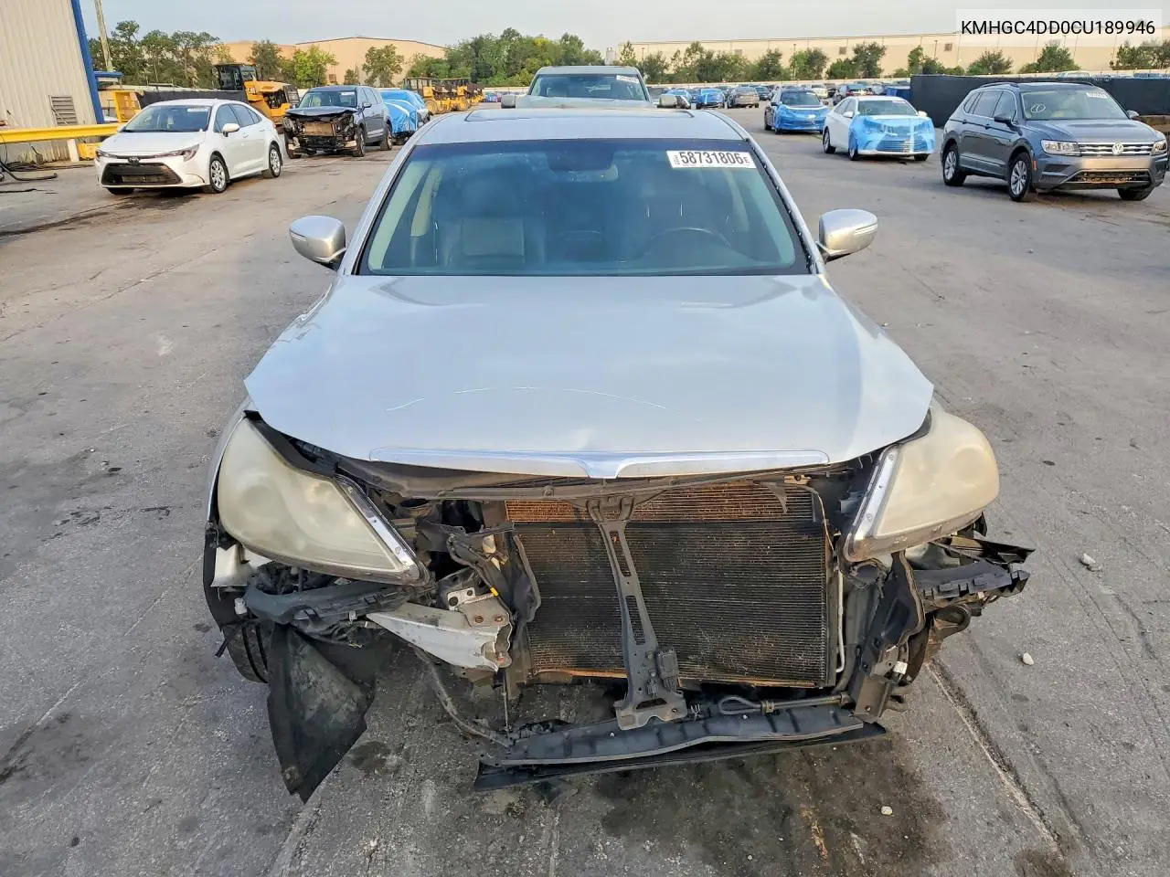2012 Hyundai Genesis 3.8L VIN: KMHGC4DD0CU189946 Lot: 58731806