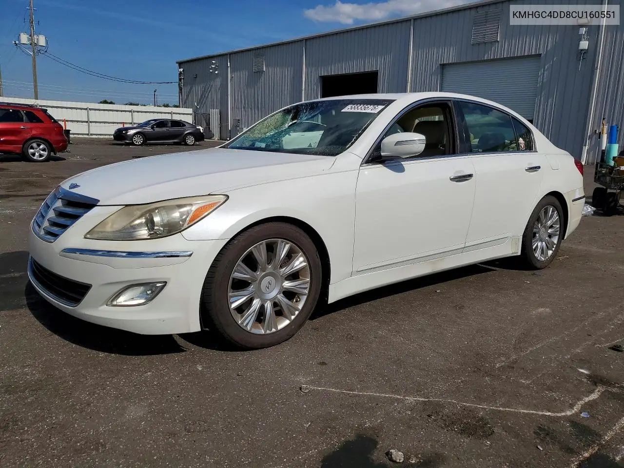 2012 Hyundai Genesis 3.8L VIN: KMHGC4DD8CU160551 Lot: 58835676