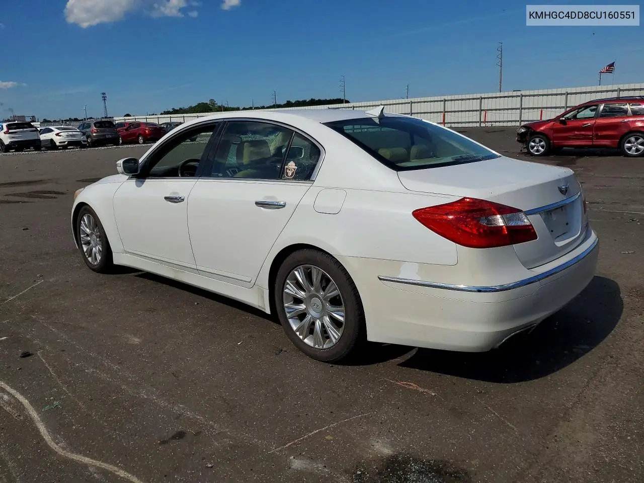 2012 Hyundai Genesis 3.8L VIN: KMHGC4DD8CU160551 Lot: 58835676