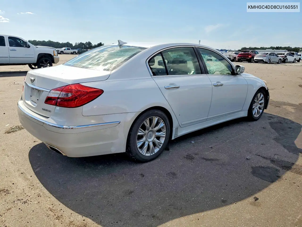 2012 Hyundai Genesis 3.8L VIN: KMHGC4DD8CU160551 Lot: 58835676