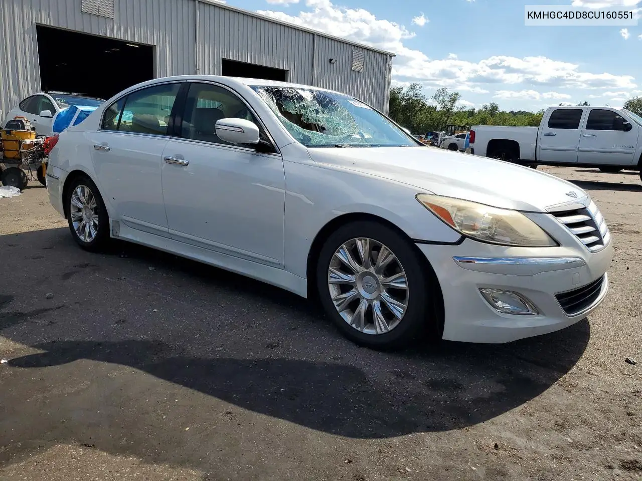 2012 Hyundai Genesis 3.8L VIN: KMHGC4DD8CU160551 Lot: 58835676