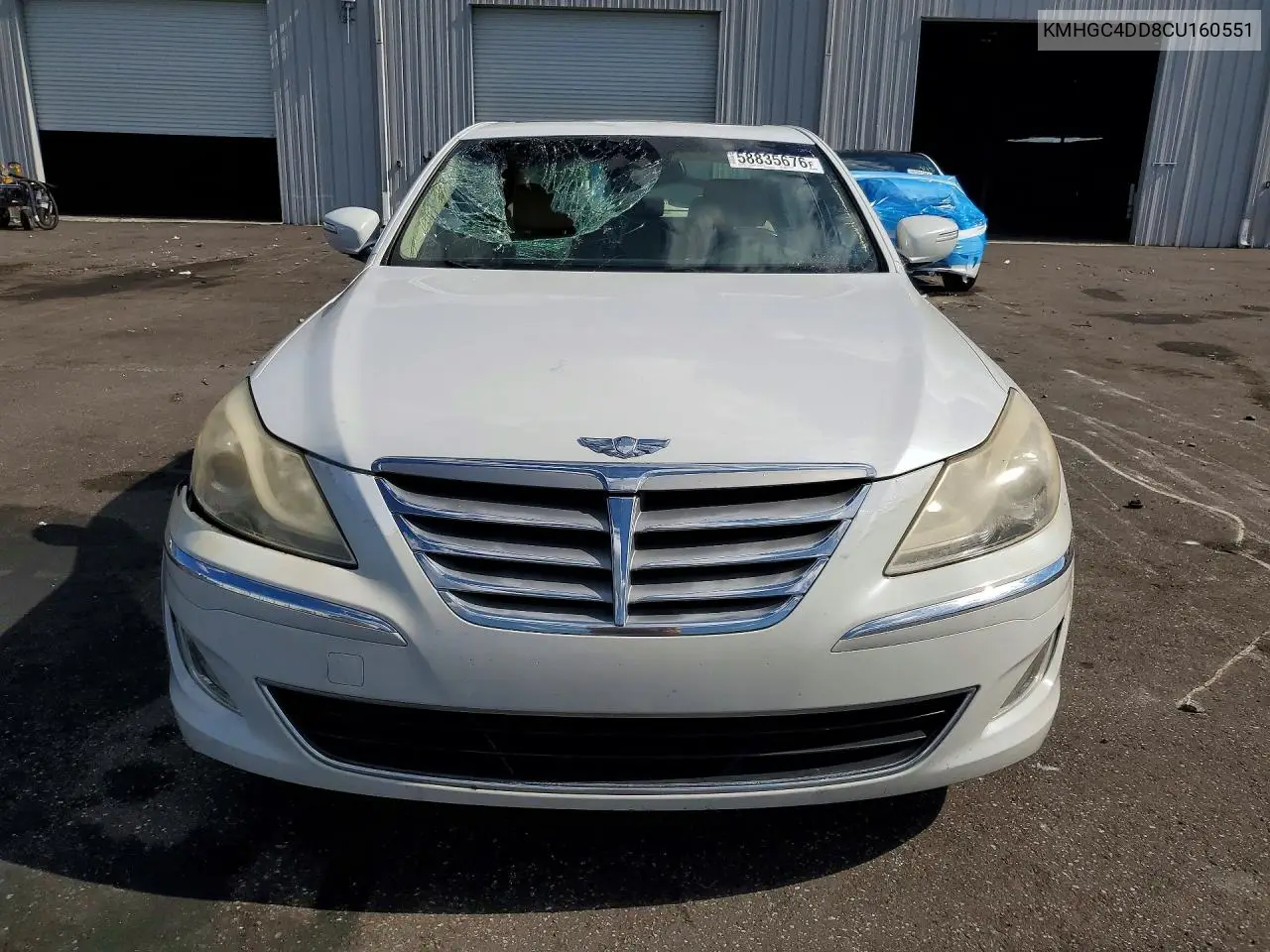 2012 Hyundai Genesis 3.8L VIN: KMHGC4DD8CU160551 Lot: 58835676