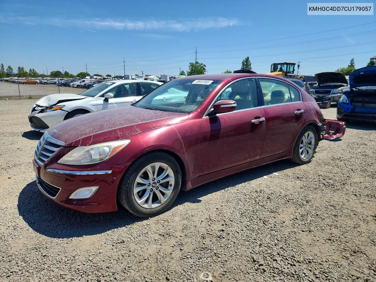 2012 Hyundai Genesis 3.8L VIN: KMHGC4DD7CU179057 Lot: 59652566