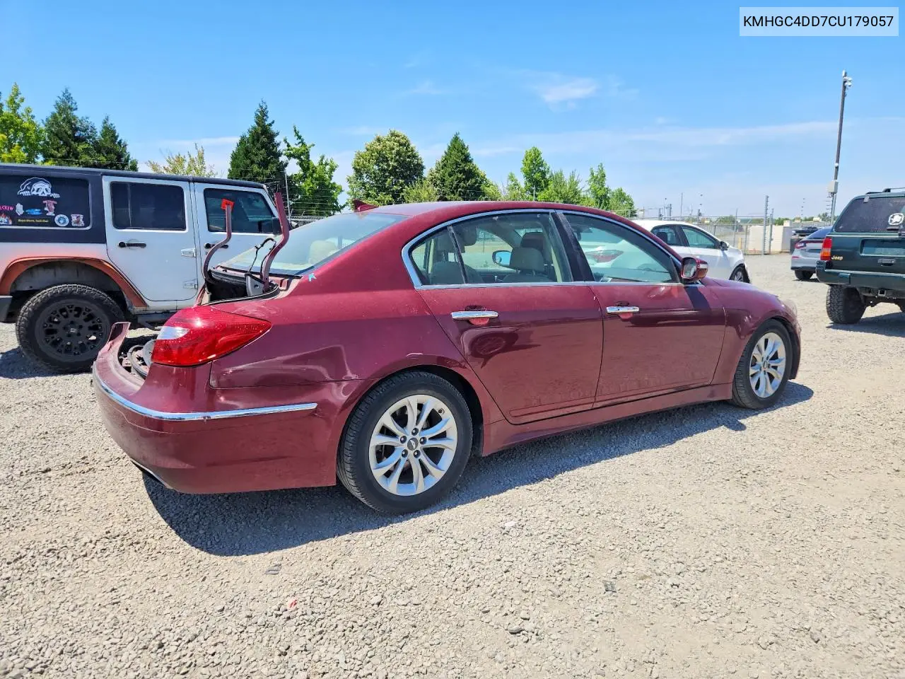 2012 Hyundai Genesis 3.8L VIN: KMHGC4DD7CU179057 Lot: 59652566