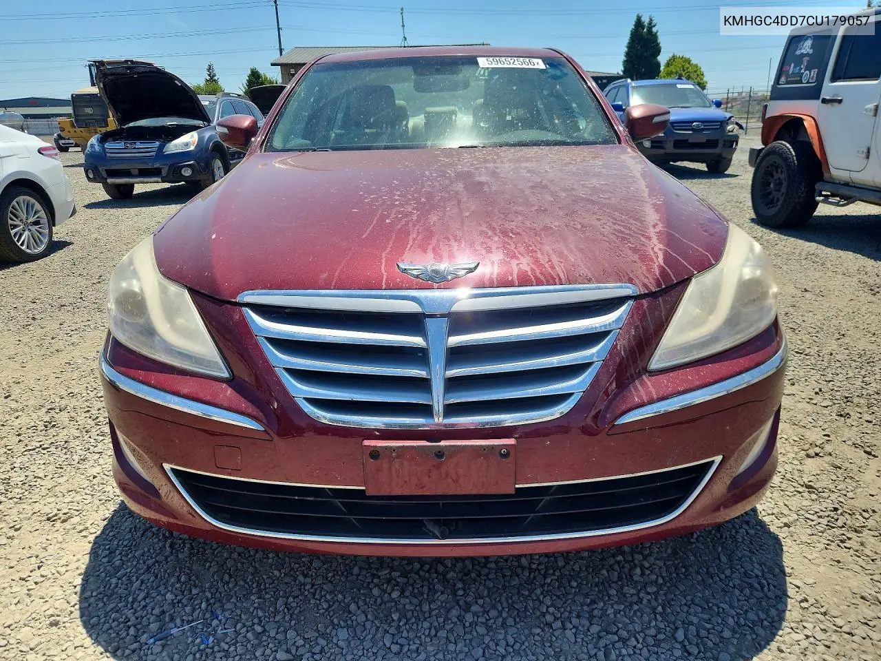 2012 Hyundai Genesis 3.8L VIN: KMHGC4DD7CU179057 Lot: 59652566