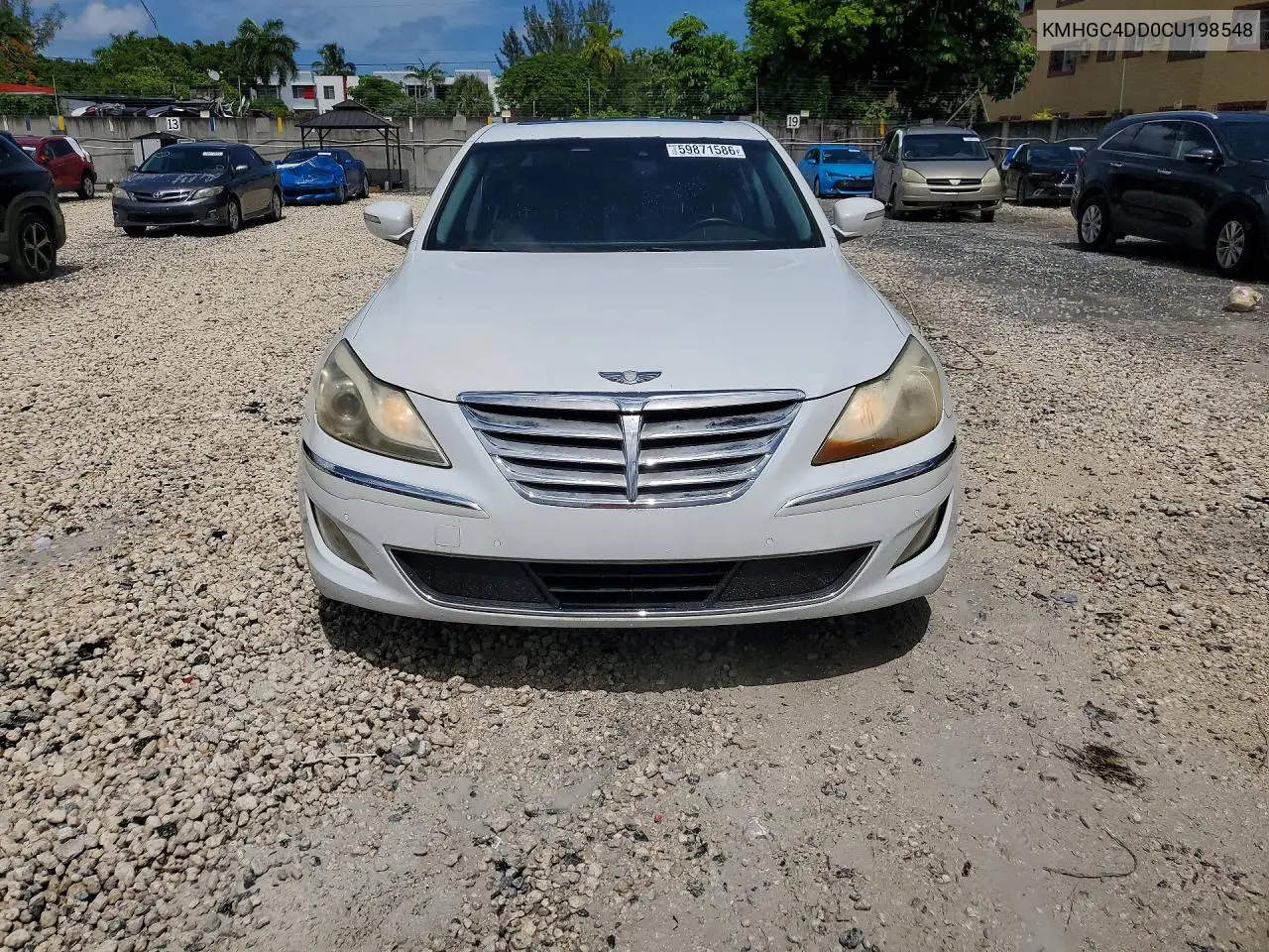 2012 Hyundai Genesis 3.8L VIN: KMHGC4DD0CU198548 Lot: 59871586