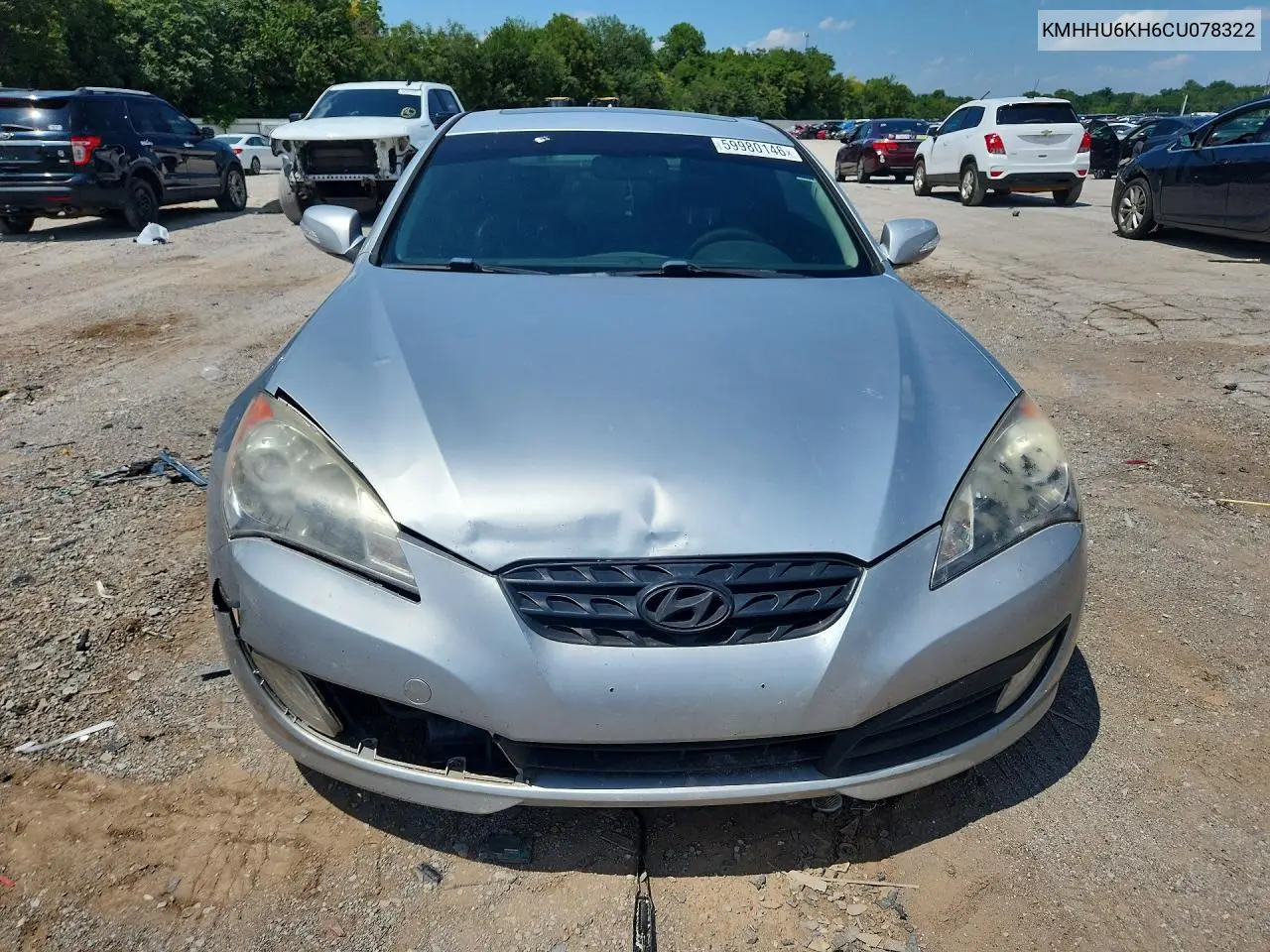 2012 Hyundai Genesis Coupe 3.8L VIN: KMHHU6KH6CU078322 Lot: 59980146