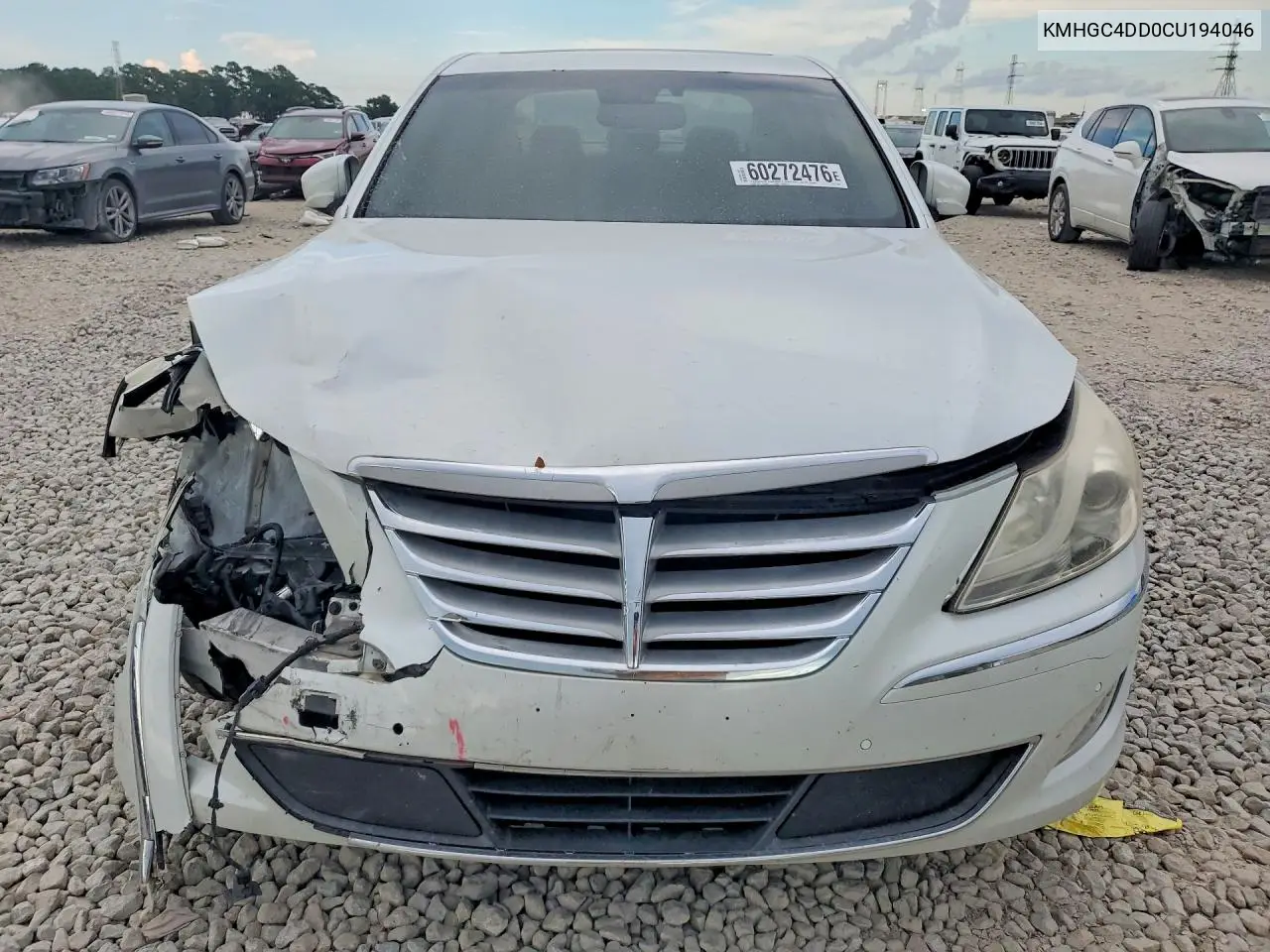 2012 Hyundai Genesis 3.8L VIN: KMHGC4DD0CU194046 Lot: 60272476