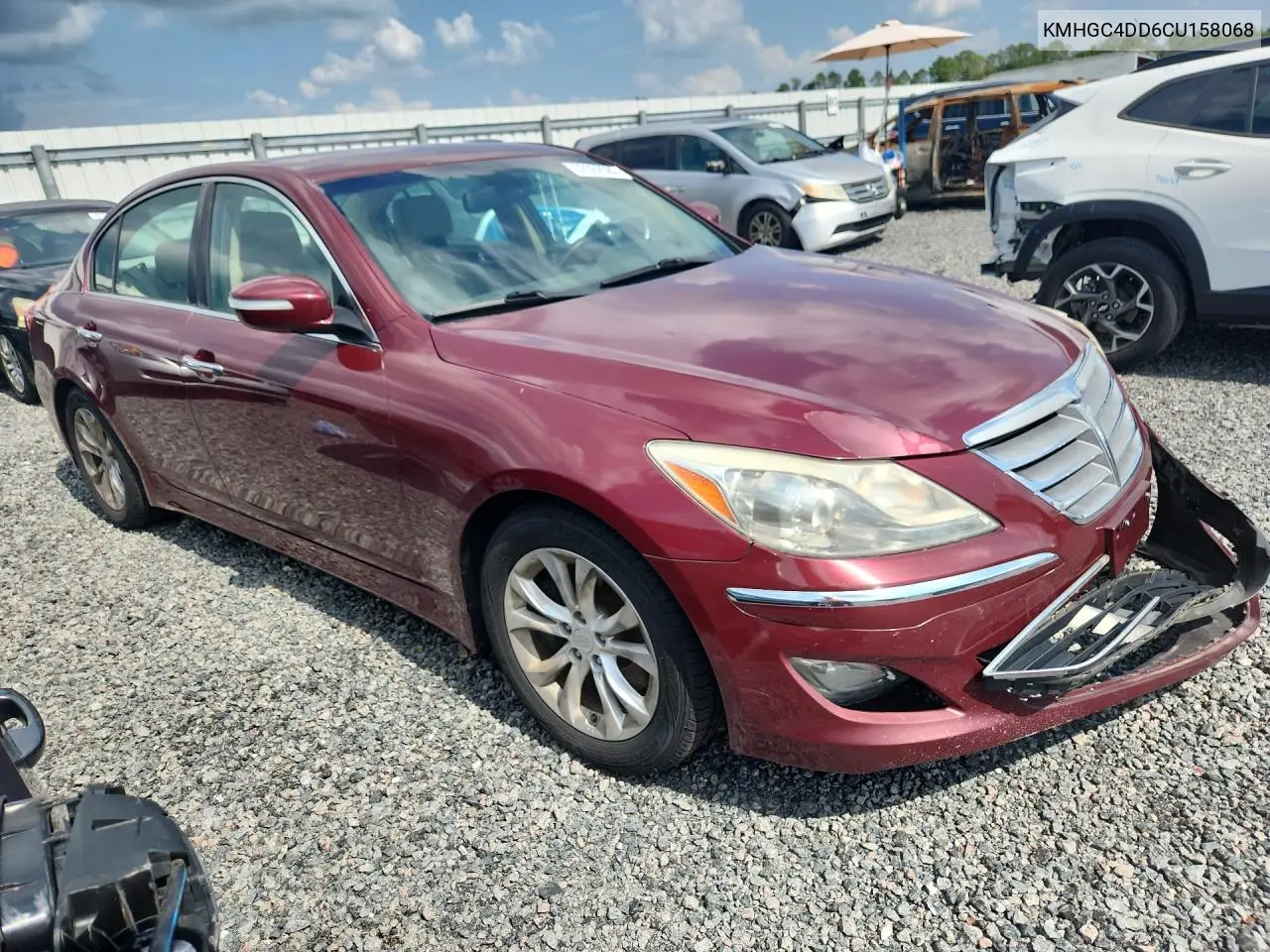 2012 Hyundai Genesis 3.8L VIN: KMHGC4DD6CU158068 Lot: 60362586