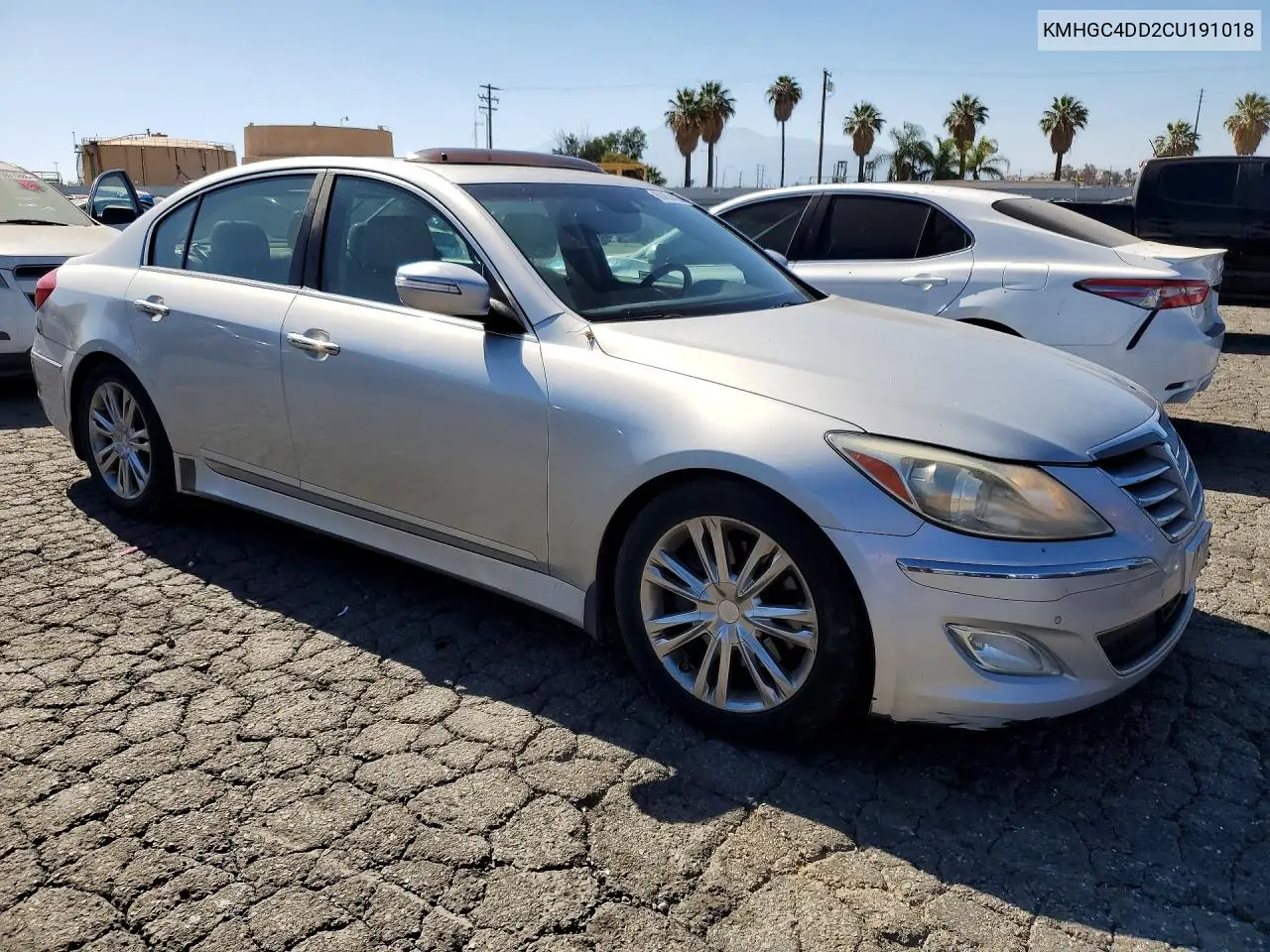 2012 Hyundai Genesis 3.8L VIN: KMHGC4DD2CU191018 Lot: 60453406